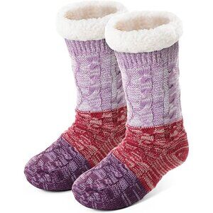 ❤️Women Non Slip Fuzzy Thick Warm Cabin Cozy Comfy Soft Fleece Home Grips Socks
